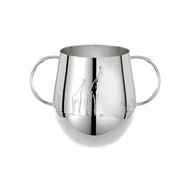 -TWO-HANDLED BABY CUP. SILVER PLATED. 3.1" TALL.                                                                                            