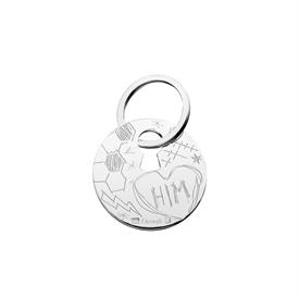 -'HIM' KEYCHAIN. SILVER PLATED. 1.75" LONG                                                                                                  
