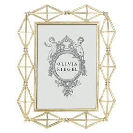 _,4X6" GOLD XANDER FRAME. GOLD FINISHED CAST PEWTER FRAME HAND-SET WITH EUROPEAN CRYSTALS.                                                  