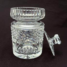 ,JAM/HONEY JAR WITH LID. 4.25" TALL. 2.75" WIDE.                                                                                            