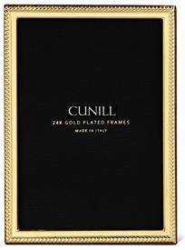 -8X10" ROPE NARROW FRAME. 24K GOLD PLATED.                                                                                                  