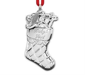 _2020 Baby's 1st Stocking Sterling Silver Christmas Ornament made by Reed & Barton in USA 3.5" MSRP $175 SKU#890884                         