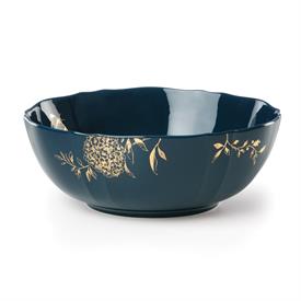 -NAVY SERVING BOWL. 11" WIDE. DISHWASHER SAFE. BREAKAGE REPLACEMENT AVAILABLE. MSRP $115.00                                                 