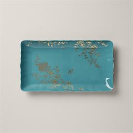 -TURQUOISE HORS D'OEUVRES TRAY. 16.25" WIDE. DISHWASHER SAFE. BREAKAGE REPLACEMENT AVAILABLE. MSRP $115.00                                  