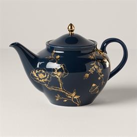 -NAVY TEAPOT. 32 OZ. CAPACITY. DISHWASHER SAFE. BREAKAGE REPLACEMENT AVAILABLE. MSRP $115.00                                                