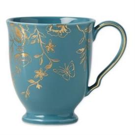 -TURQUOISE MUG. 4" TALL. DISHWASHER SAFE. BREAKAGE REPLACEMENT AVAILABLE. MSRP $43.00                                                       