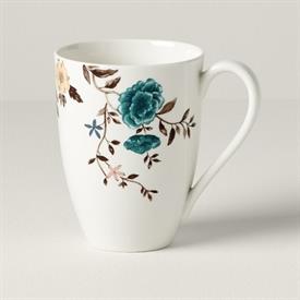 -WHITE MUG. 4.75" TALL. DISHWASHER & MICROWAVE SAFE. BREAKAGE REPLACEMENT AVAILABLE. MSRP $25.00                                            