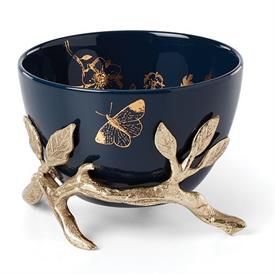 -NAVY FIGURAL BOWL. 4.5" WIDE. HAND WASH. BREAKAGE REPLACEMENT AVAILABLE. MSRP $72.00                                                       