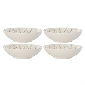 -LATTICE SET OF 4 ALL-PURPOSE BOWLS. 24 OZ. CAPACITY. DISHWASHER & MICROWAVE SAFE. BREAKAGE REPLACEMENT AVAILABLE. MSRP $100.00             