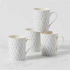 -NETTING SET OF 4 MUGS. 13 OZ. CAPACITY. DISHWASHER & MICROWAVE SAFE. BREAKAGE REPLACEMENT AVAILABLE. MSRP $86.00                           