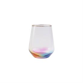 -RAINBOW STEMLESS WINE GLASS. 14 OZ. CAPACITY.                                                                                              