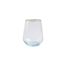 -BLUE STEMLESS WINE GLASS. 14 OZ. CAPACITY                                                                                                  