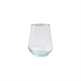 -GREEN STEMLESS WINE GLASS. 14 OZ. CAPACITY                                                                                                 