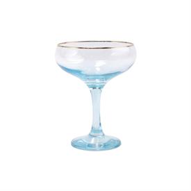 -BLUE COUPE CHAMPAGNE GLASS. 6 OZ. CAPACITY                                                                                                 