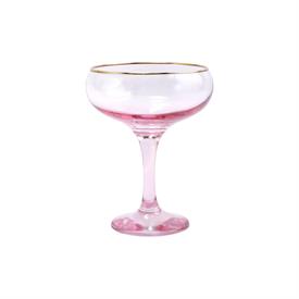 -PINK COUPE CHAMPAGNE GLASS. 6 OZ. CAPACITY                                                                                                 