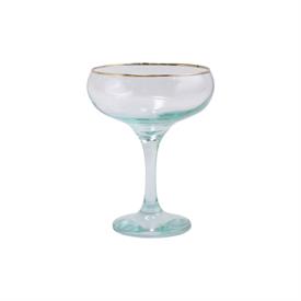 -GREEN COUPE CHAMPAGNE GLASS. 6 OZ. CAPACITY                                                                                                