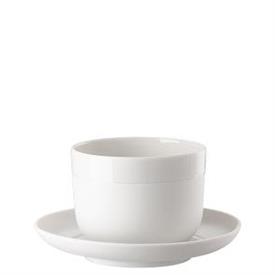 -WHITE CUP & SAUCER. 7 OZ. CAPACITY                                                                                                         