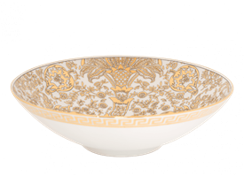 -GOLD BOWL. 16.5" WIDE                                                                                                                      