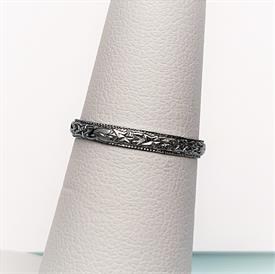 ,ART DECO ERA 14K WHITE GOLD OSTBY BARTON IVY PATTERNED WEDDING BAND. US SIZE 5.25, 1.2 GRAMS                                               