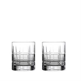 -CLUIN SET OF 2 DOUBLE OLD FASHIONED GLASSES. 12 OZ. CAPACITY                                                                               