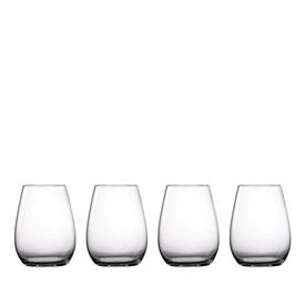 -SET OF 4 STEMLESS WINE GLASSES. 18.6 OZ. CAPACITY                                                                                          