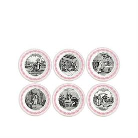 -MARIAGE A LA CHAMPAGNE SET OF 6 COASTERS, ASSORTED. 5.1" WIDE                                                                              