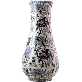 -LARGE MUSEE VASE. 25.8" TALL. HAND PAINTED.                                                                                                