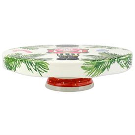 -FOOTED CAKE STAND. 12.5" WIDE, 3.5" TALL                                                                                                   