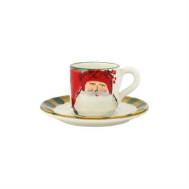 -RED HAT ESPRESSO CUP & SAUCER. 3 OZ. CAPACITY                                                                                              