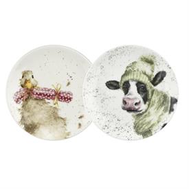 -6.5" COW & DUCK COUPE PLATE PAIR. DISHWASHER & MICROWAVE SAFE.                                                                             