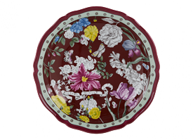 -PORPORA DEEP PLATE. 12.25" WIDE. DECORATIVE ONLY; NOT FOR FOOD USE                                                                         