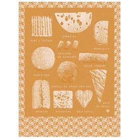 -,FROMAGES TEA TOWEL. 24" X 31". 100% COTTON. MADE IN FRANCE.                                                                               