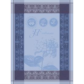 -,HORTENSIA, BLUE HYDRANGEA KITCHEN TOWEL. 22" X 30". 100% COTTON                                                                           