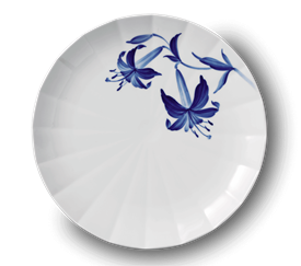 -DINNER PLATE, LILY. 10.75" WIDE                                                                                                            