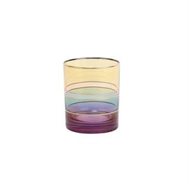 -PURPLE DOUBLE OLD FASHIONED GLASS. 12 OZ. CAPACITY                                                                                         