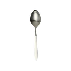 -ARGENTO & WHITE SERVING SPOON. 10" LONG                                                                                                    