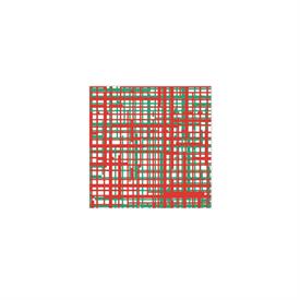 -:20-PACK OF GREEN & RED PAPERSOFT COCKTAIL NAPKINS. 5" SQUARE (FOLDED)                                                                     