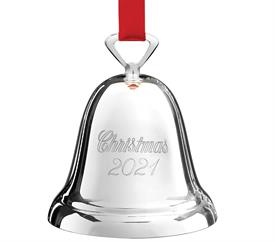 _,329-3 Christmas Bell Silverplated, engraved "Christmas 2021", 3" tall made by Reed & Barton annual edition MSRP $30 SKU#893822            