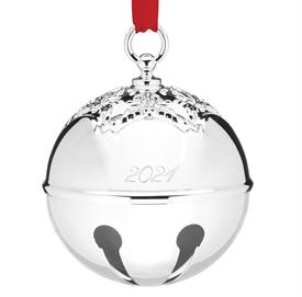 _,46th Ed. Holly Bell Silver Plated Sleigh Bell designed bell/ornament made by Reed & Barton 3.5" M S R P $50.00                            