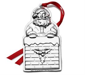 _5th Ed. Santa Sterling Silver Annual Ornament 5th Anniversary Edition Made by Wallace in USA M S R P $240                                  