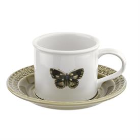 -MOSS GREEN BREAKFAST CUP & SAUCER. 9 OZ. CAPACITY. DISHWASHER & MICROWAVE SAFE. MSRP $47.00                                                
