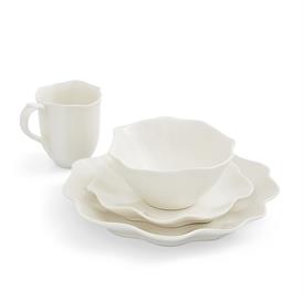 -CREAMY WHITE 4-PIECE PLACE SETTING. DISHWASHER & MICROWAVE SAFE. MSRP $86.00                                                               