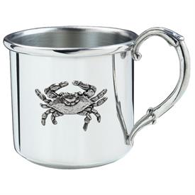 -EASTON CRAB BABY CUP. PEWTER. 2.25" TALL, 3.5" WIDE. GIFT BOXED                                                                            