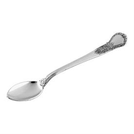 -FLORAL BABY FEEDING SPOON. PEWTER. 5.2" LONG. GIFT BOXED                                                                                   