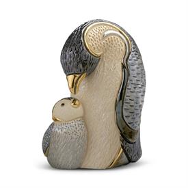 -,PENGUIN WITH BABY FIGURINE. 3.2" TALL, 2.4" WIDE                                                                                          