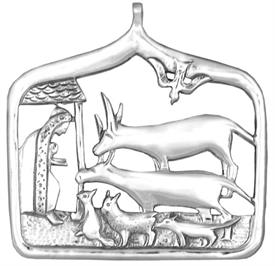 -,Nativity WITH ANIMALS,X05821 Hand & Hammer Sterling Ornament                                                                              