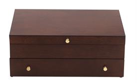 -,$One Drawer Mahogany Silver Chest Holds 120 Pieces made by Lenox Single Drawer                                                            
