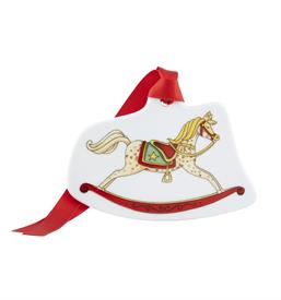 -ROCKING HORSE ORNAMENT. 4.2" WIDE                                                                                                          