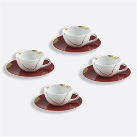 -SET OF 4 COFFEE CUPS & SAUCERS                                                                                                             