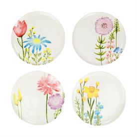 -SET OF 4 DINNER PLATE, ASSORTED. 11.5" WIDE                                                                                                